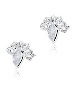 Gorgeous Designed with CZ Stone Silver Ear Stud STS-5118